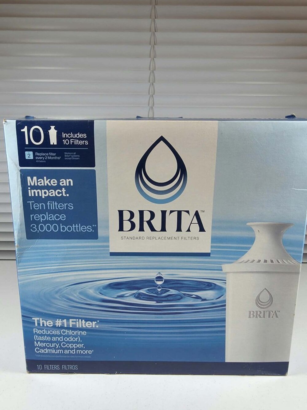 BRITA WATER FILTERS FOR PITCHER STANDARD REPLACEMENT 10 PACK NEW
